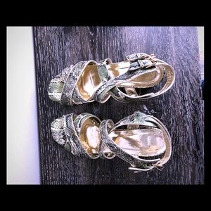 Snake print fashion sandals